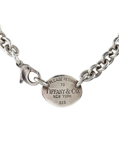 replica tiffany oval tag necklace|tiffany and co chunky necklace.